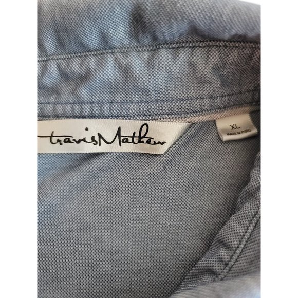 Travis Mathew Polo Shirt Men's XL Blue Short Sleeves Golf Outdoor - Picture 4 of 7